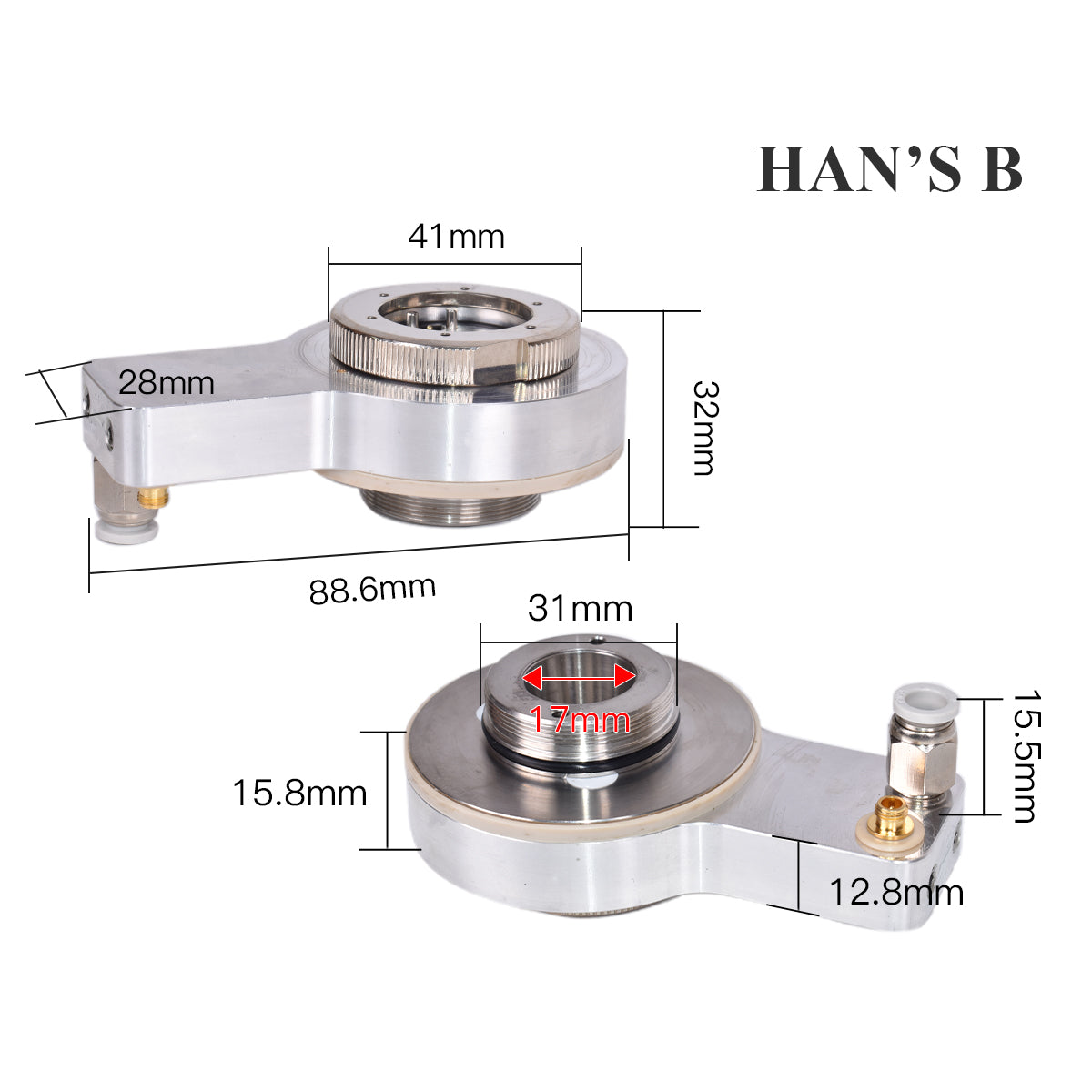 Startnow Han's Laser Nozzle Sensor Connector Ceramic Holder Part For HANS Fiber Laser Cutting Machine