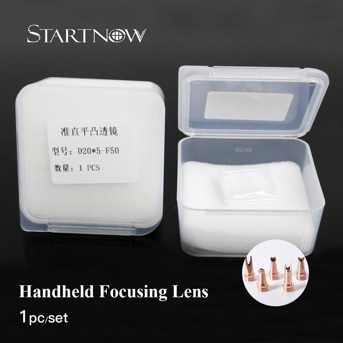 Startnow Laserrengöring Svetsfokusering Fokusering Lens 20 F800 CT4.5 för SUP21C handhållet svetshuvud