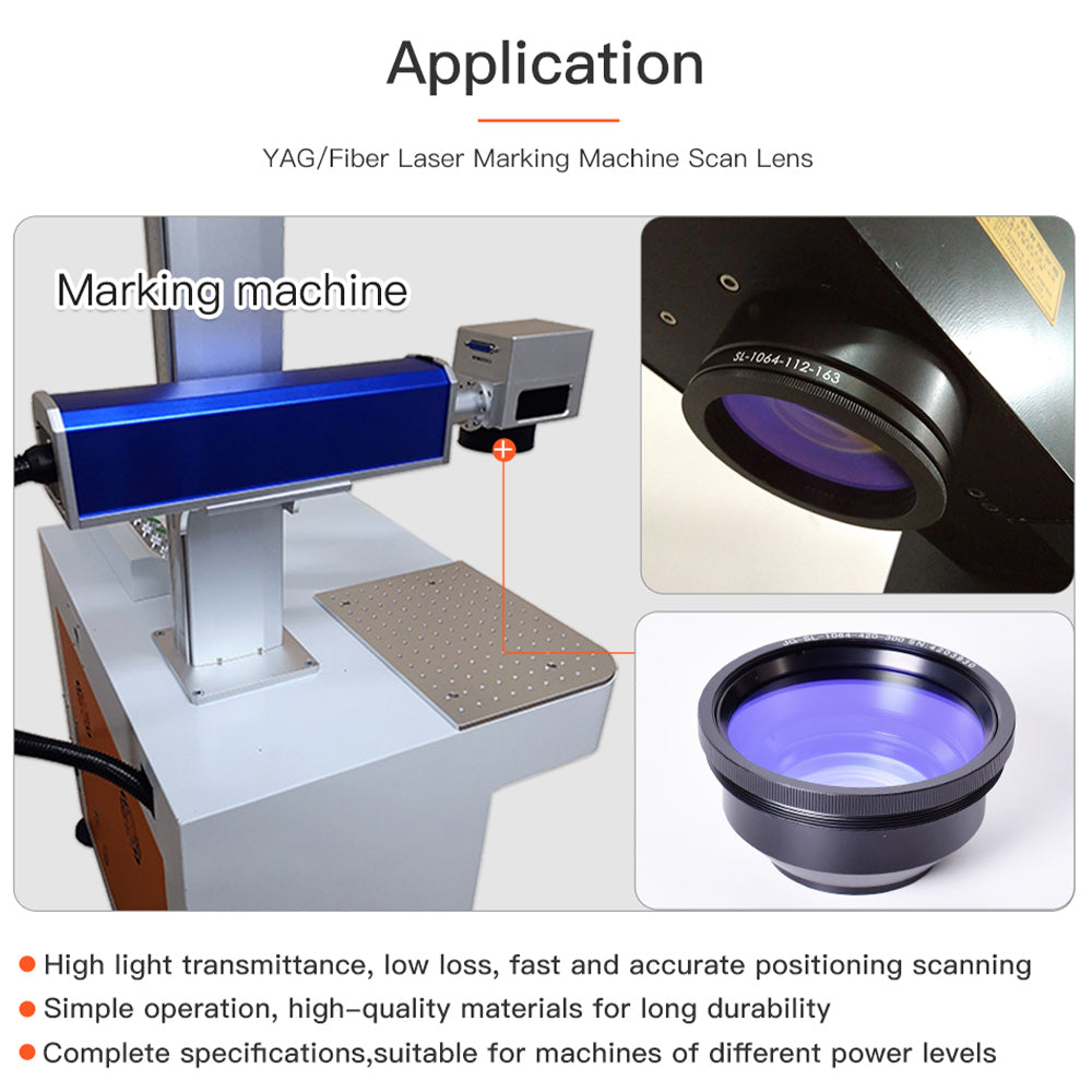0-50W Fiber Laser Marking Machine Scan Lens