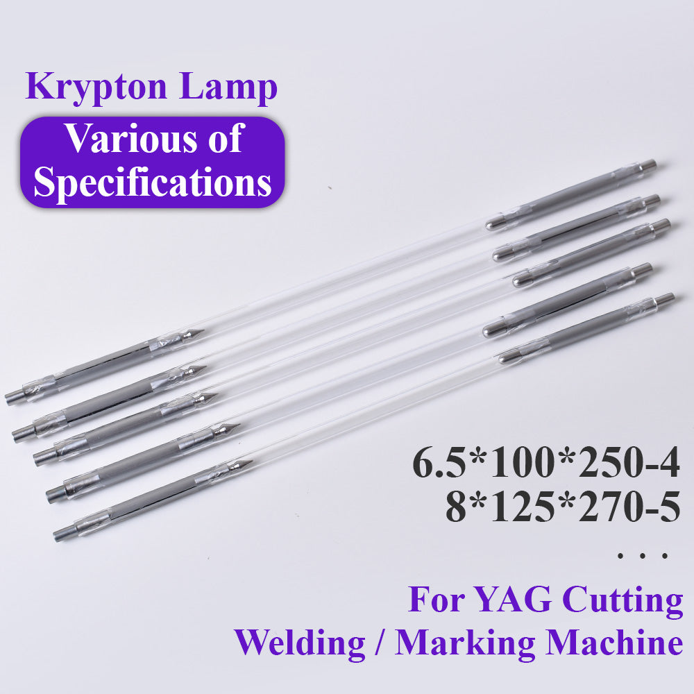 Startnow Laser Krypton Lamp 8x125x270-5 YAG Laser Flash Tube 6.5*100*250-4 Arc Lamp For YAG IPL Marking