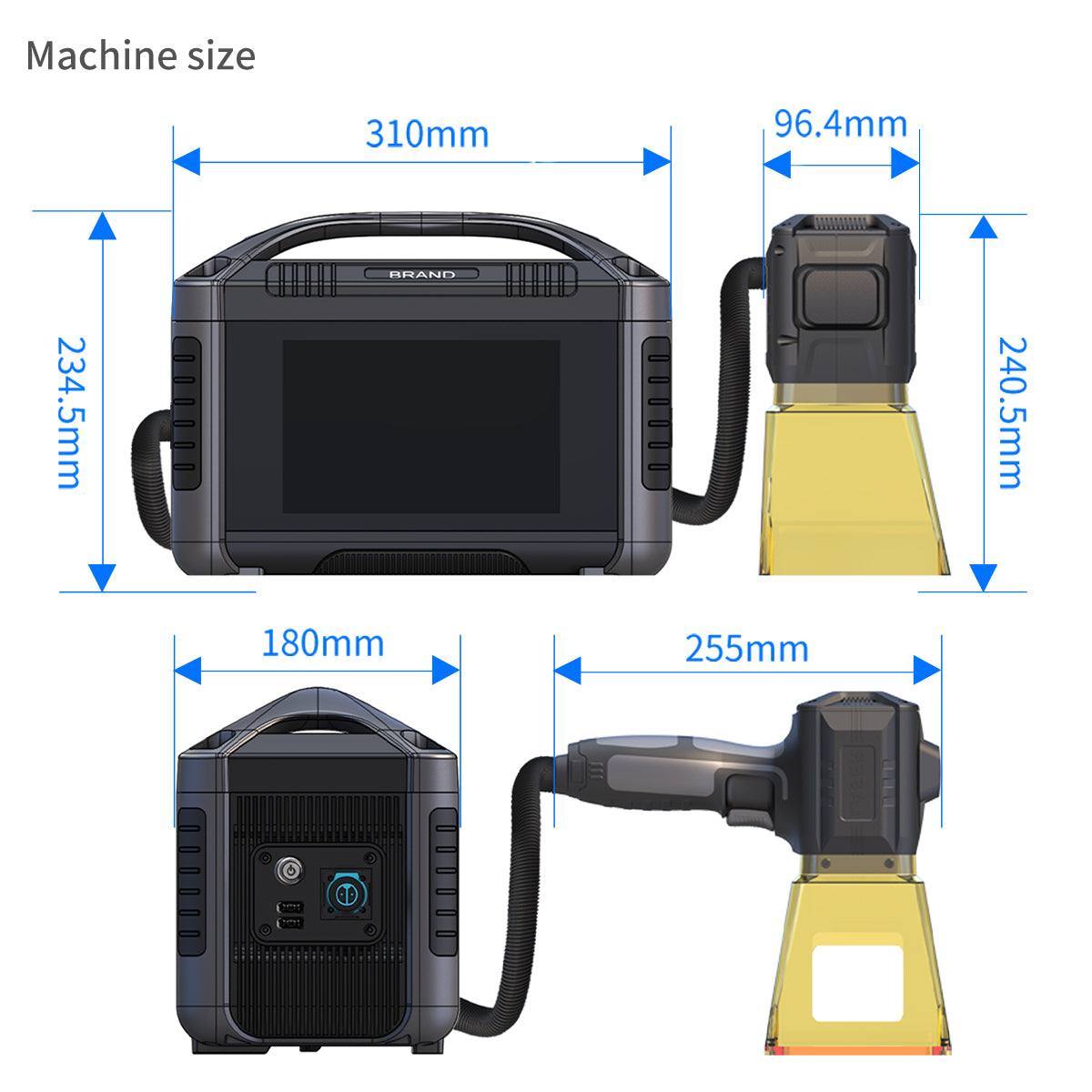Startnow Portable Hand-held Fiber Laser Marking Machine 20W/30W/50W