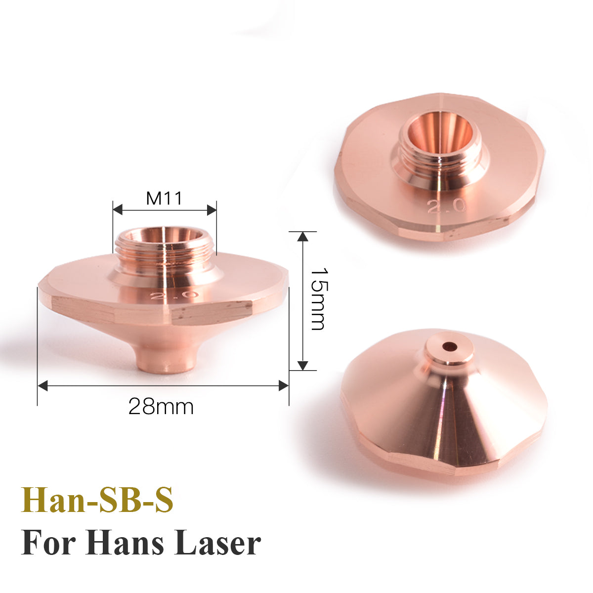 Startnow Fiber Laser Cutting Nozzle Single Double Layer For Precitec Han's Cutting Machine