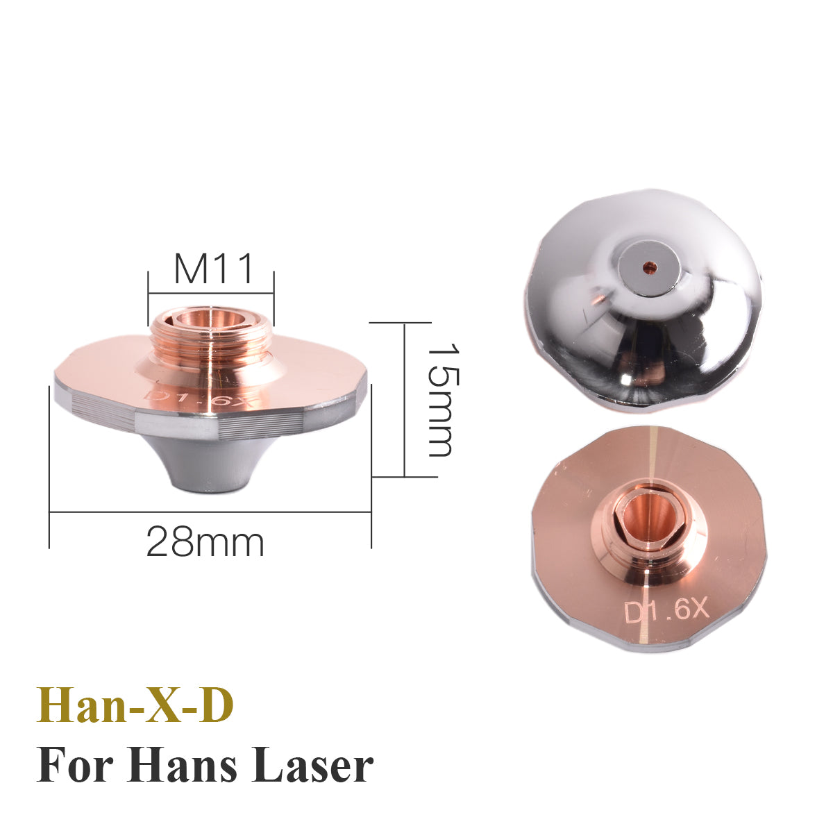 Startnow Fiber Laser Cutting Nozzle Single Double Layer For Han's Cutting Machine