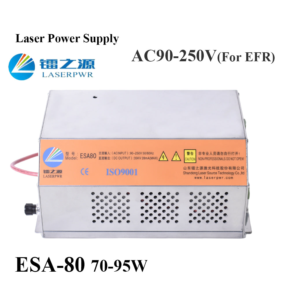 HY-ESA80 CO2 lazer manbai 110/220V universal qurilma lazerni kesish mashinasi uchun 80W yuqori kuchlanishli quvvat manbai