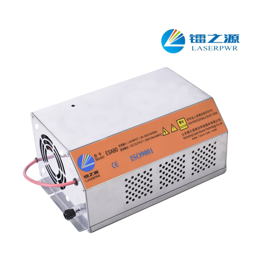 HY-ESA80 CO2 lazer manbai 110/220V universal qurilma lazerni kesish mashinasi uchun 80W yuqori kuchlanishli quvvat manbai