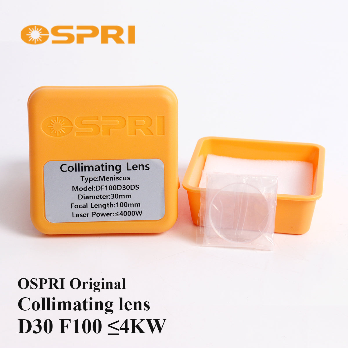 Original OSPRI Focusing & Collimating Lens D30 F100 F125 F150 F200, 1064nm Fused Silica Optical Lens for OSPRI LC40 LC218 Fiber Laser Cutting Head