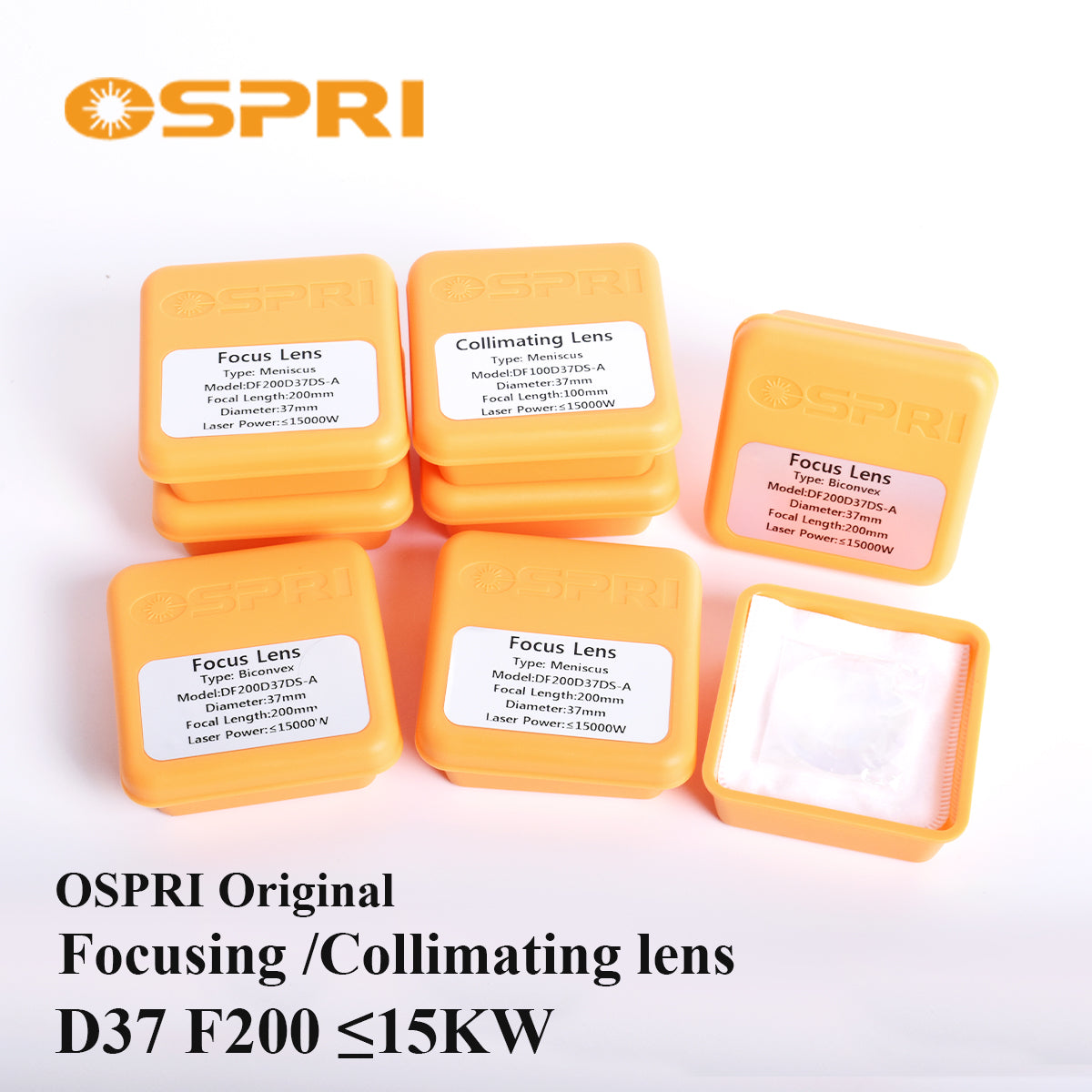 Original OSPRI Focusing & Collimating Lens D30 F100 F125 F150 F200, 1064nm Fused Silica Optical Lens for OSPRI LC40 LC218 Fiber Laser Cutting Head