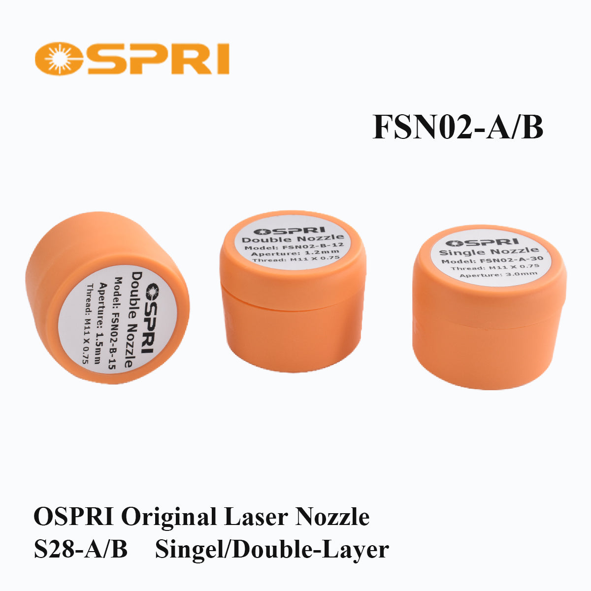 Original OSPRI Fiber Laser Nozzles Single / Double Layer / 3D Copper Nozzle for CNC Laser Cutting Machine Head 1.0–6.0mm