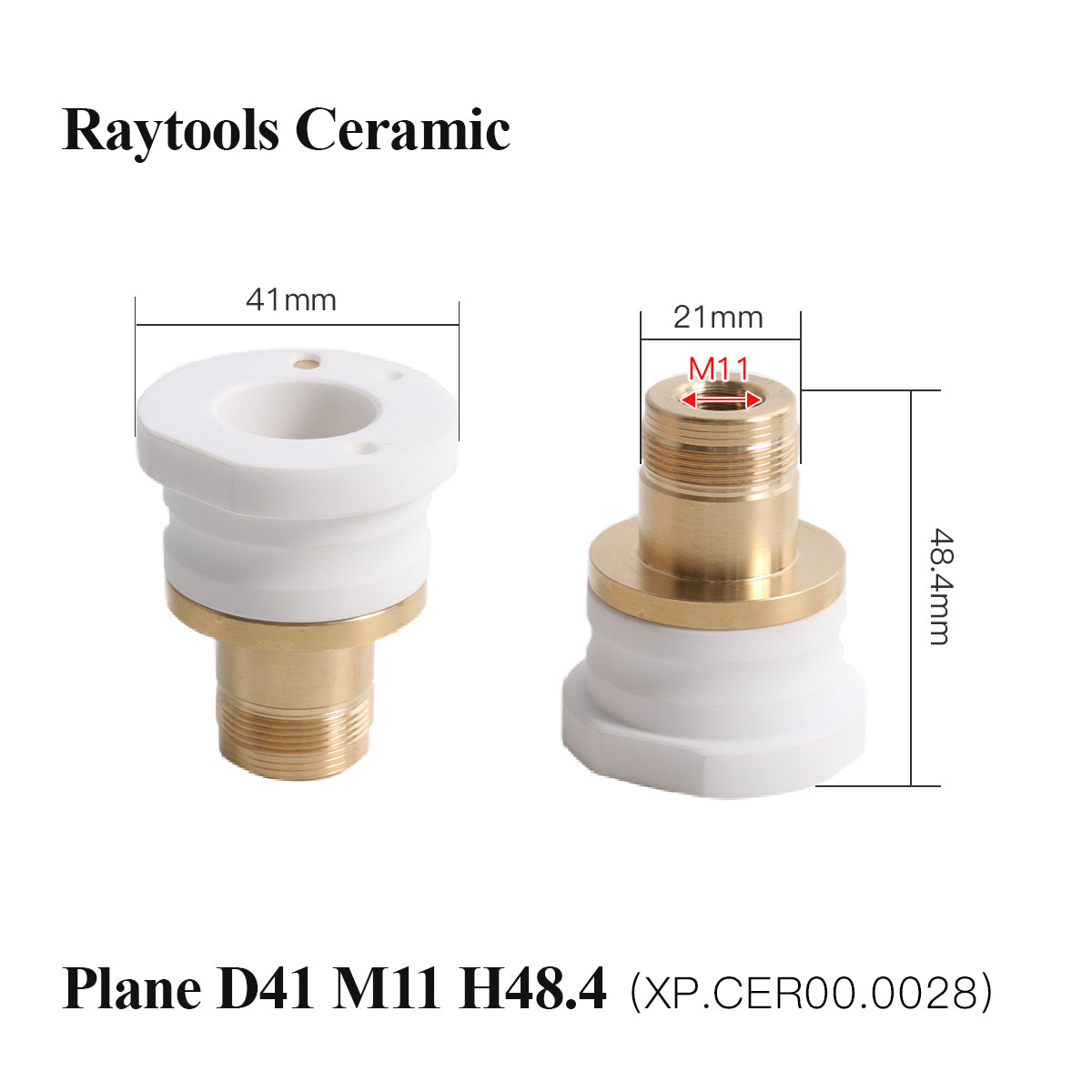 Portaboquillas para cabezal láser Startnow Raytools Original Laser Ceramic D32mm 120274100B
