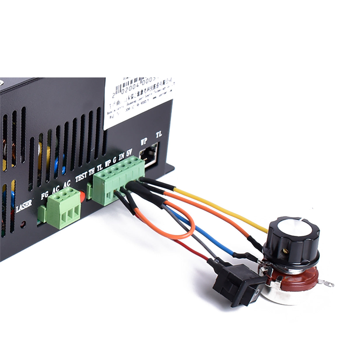 Startnow Power Supply Adjustable DIY Test Accessories Resistor Adjuster 2W 10K Potentiometer ON/OFF Switch For CO2 Laser Machine