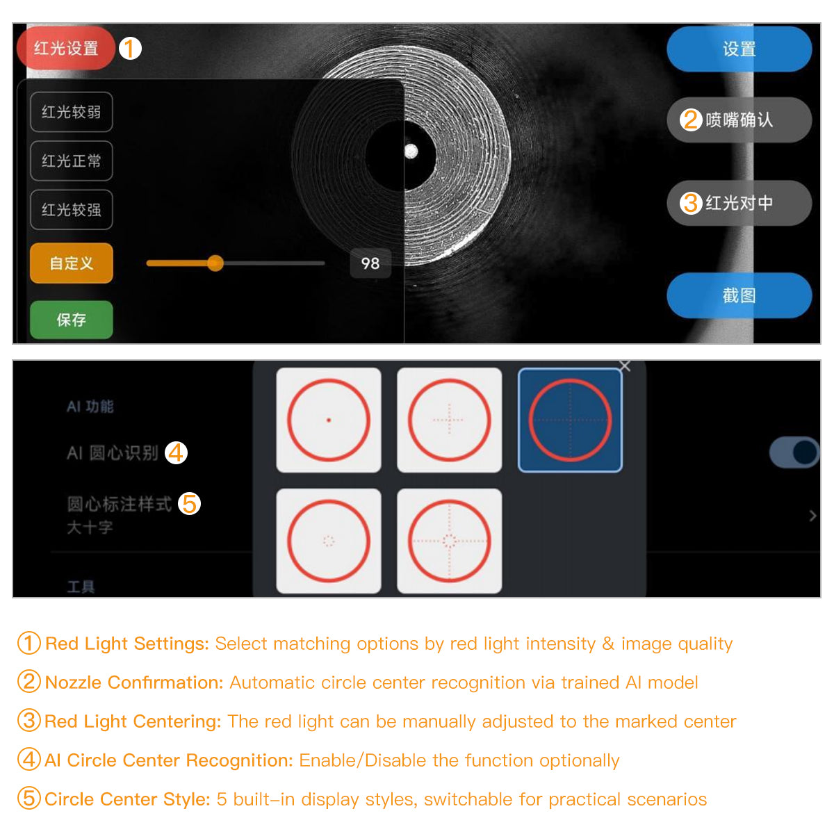 Laser Nozzle Vision Alignment Instrument