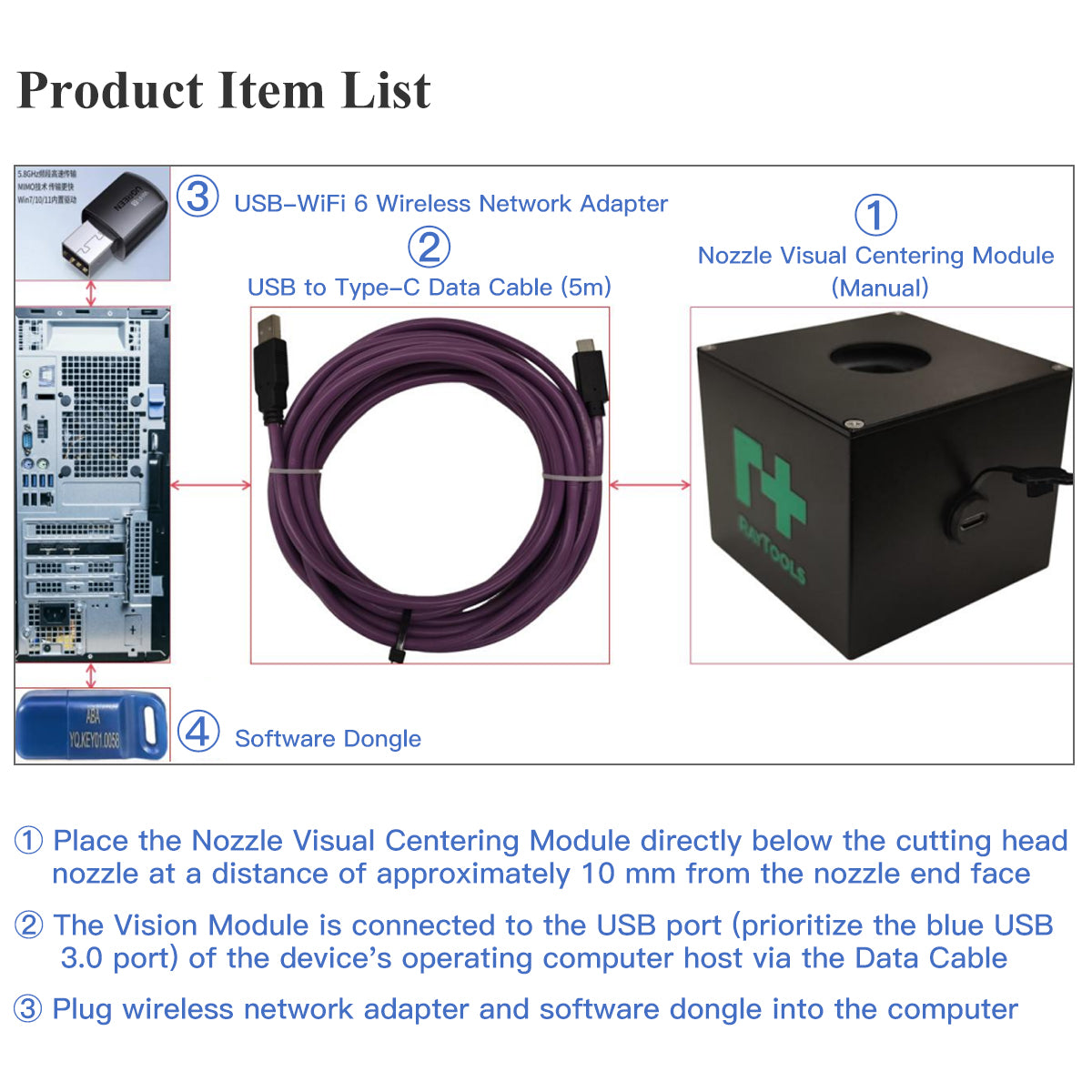 Raytools Laser Visual Coaxial For fiber laser Cutting head