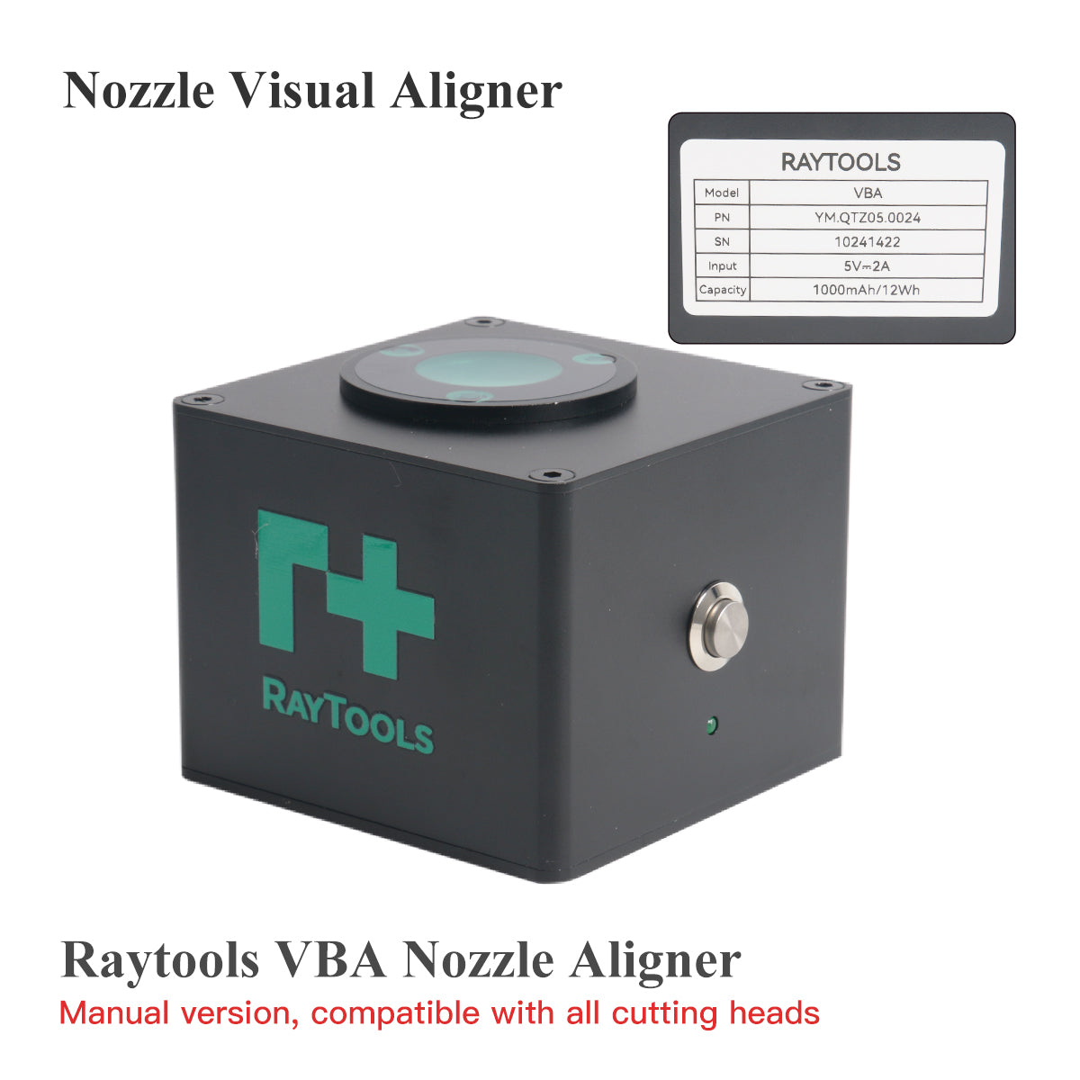 Instrument d'alignement de buse laser Raytools pour machines de découpe laser à fibre Outil de calibration portable rapide et précis