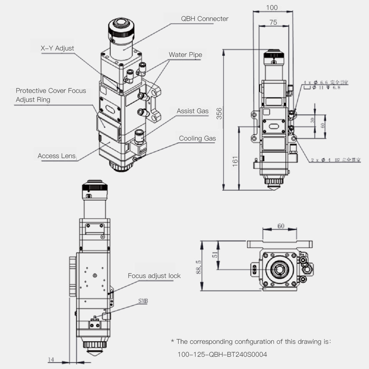 Raytools Auto Focusing Metal Laser Cutting Head BM110 BT210S BT220 BT240S BM111
