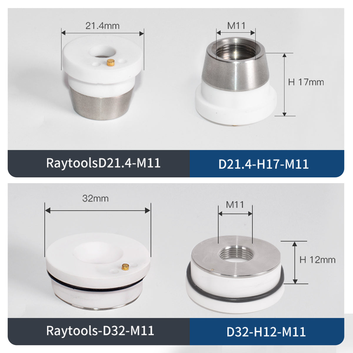 Startnow Raytools 레이저 커팅 헤드 3D D28/21.4 M11 세라믹 링