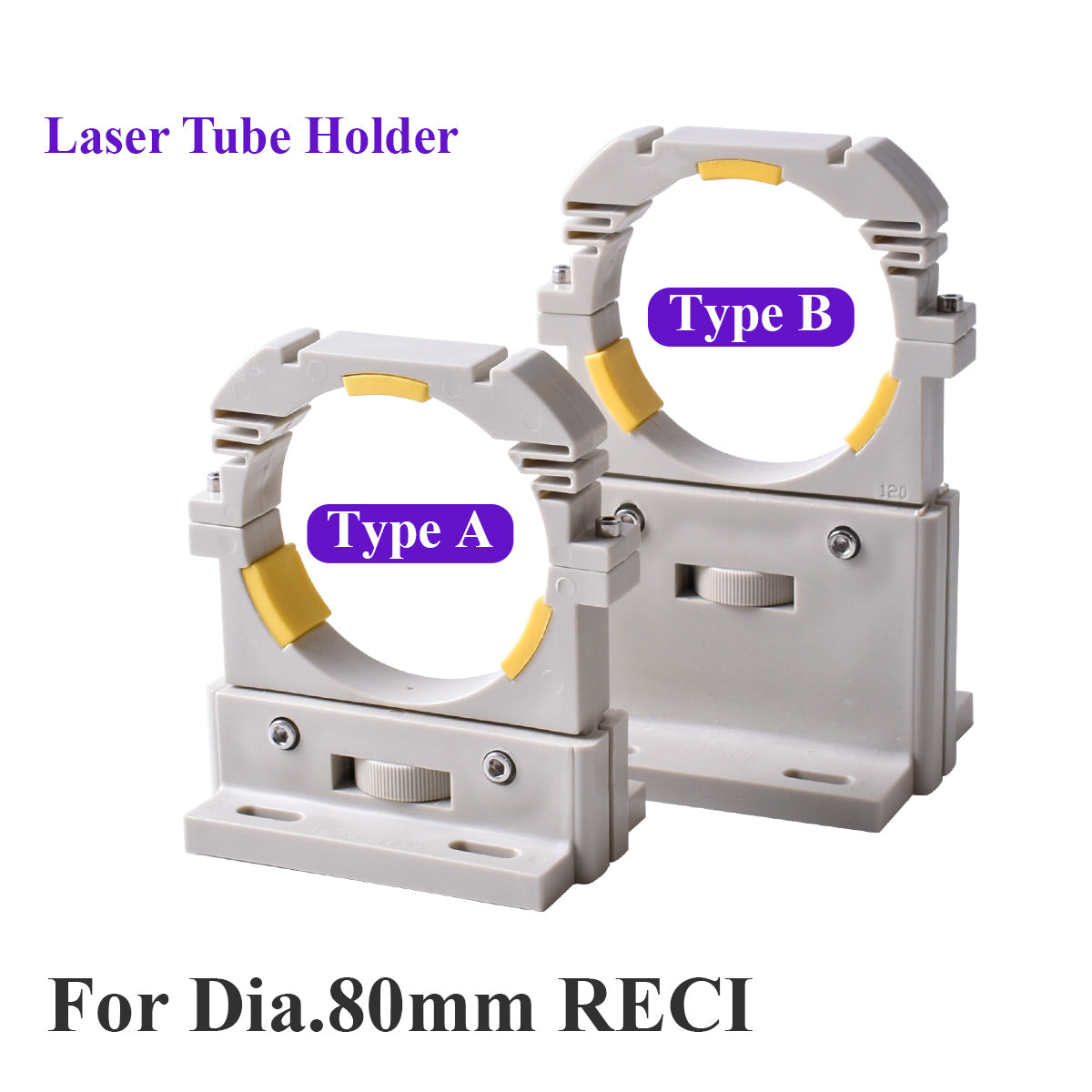 D80mm Reci Laser Tube Support Holder Mount Base Plastic Bracket CO2 Laser Engraver
