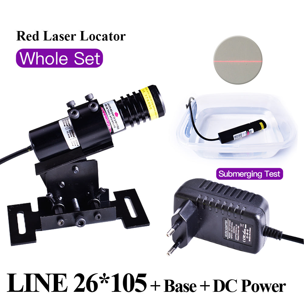 Waterproof Set 26*105 660nm 200mw 5V Stone Cutting Machine Focusable Laser Beam Module Locator Red Laser Line Positioning