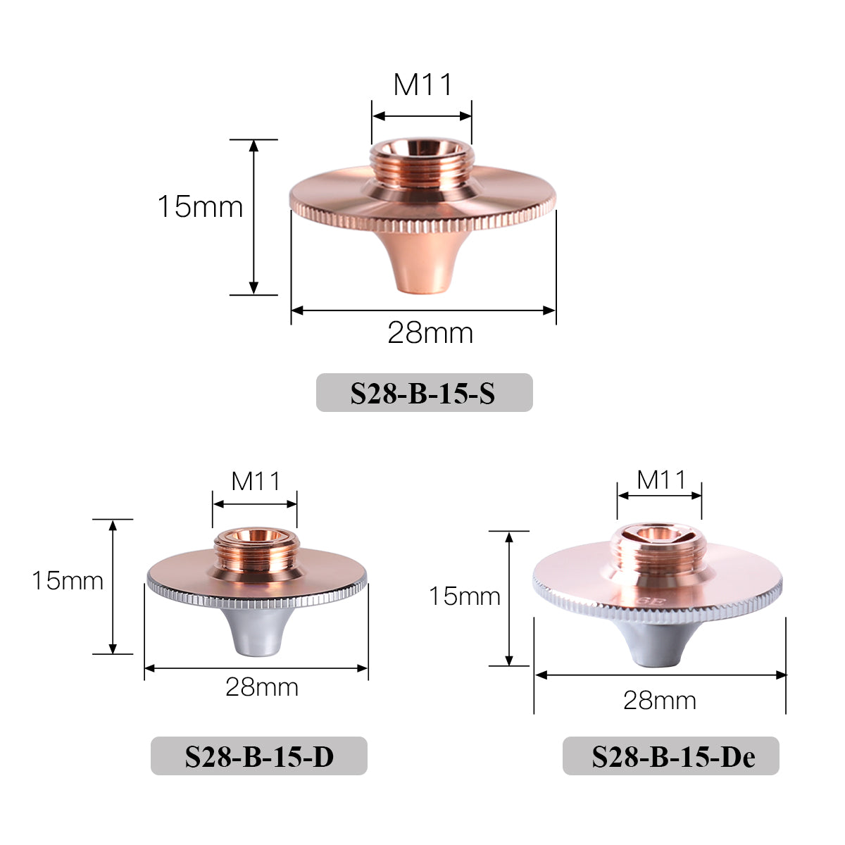 Startnow S28B Laser Cutting Nozzles For Precitec Fiber Machine Weilding Parts