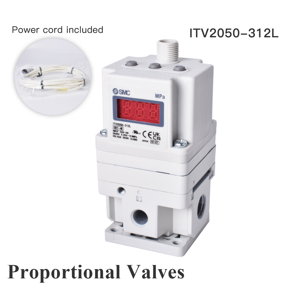 Startnow SMC type Regulator Proportional Valve ITV2050/1050 ITVX2030 DC24V Proportional Solenoid Valve for Laser Cutting Machine