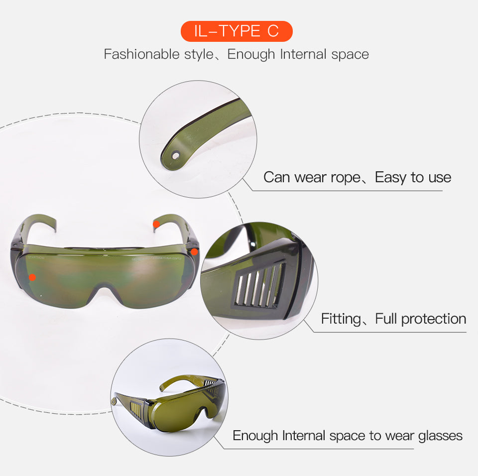 od6+ safety goggles Startnow Laser Safety Goggles OD6+Fiber 1064nm 190-420nm 850-1300nm &10.6um CE OD4+ Protective Glasses For Marking Machine Shield Protection Eyewear