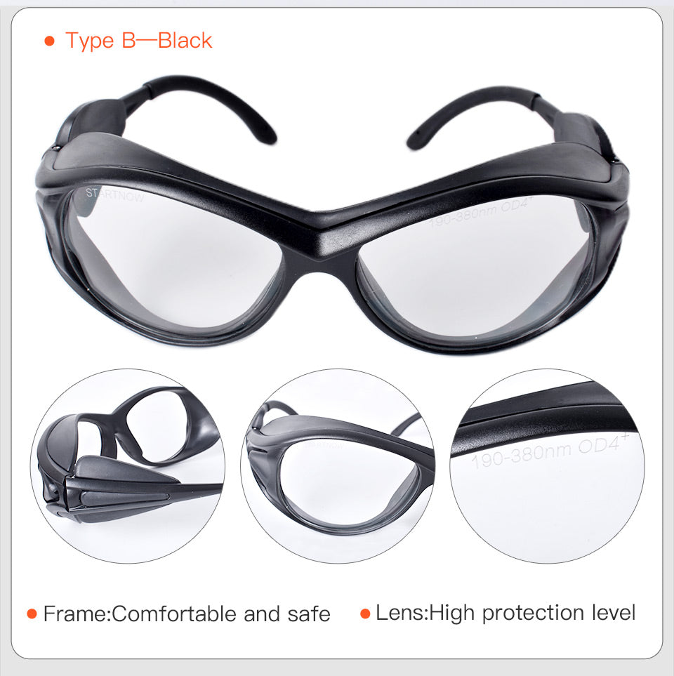 Startnow Laser UV Protection Radiation Safety Glasses 190-540nm CE Protective 355nm Eye Goggles
