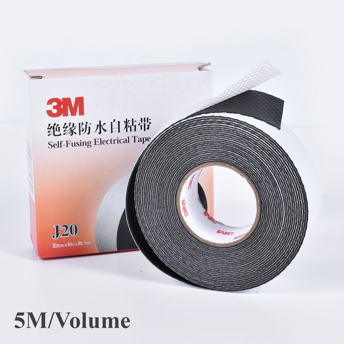 Original 3M J20 Self-Fusing Electrical Tape 5m/roll Anti 10kV High Voltage Rubber PVC Heat Resistant Waterproof Insulating Tapes