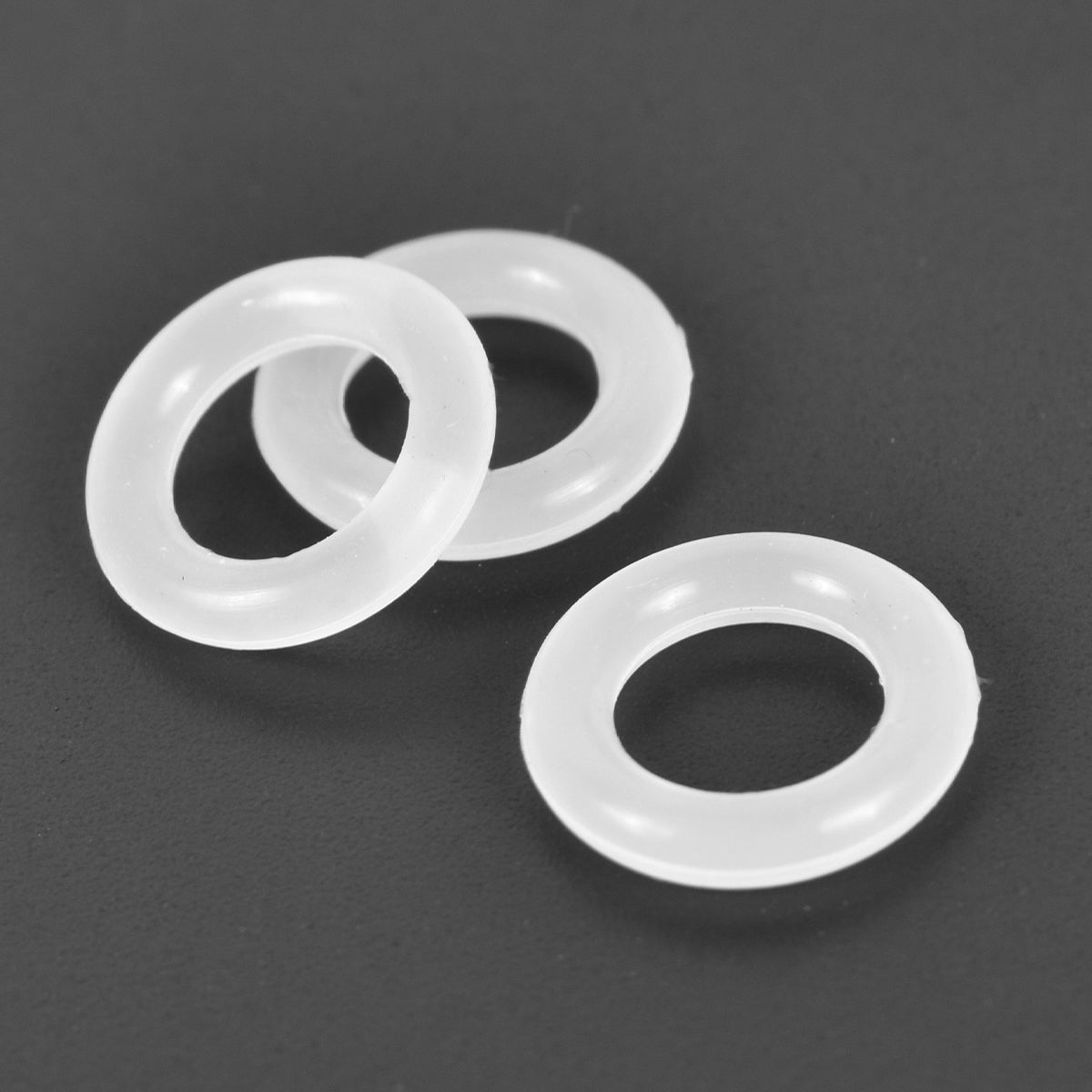 6Pcs/lot Silica Gel Washer Seals White Silicon Dia. 12mm Thickness 2.4mm Rubber O-rings Sealing Gasket For Xenon Krypton Lamp