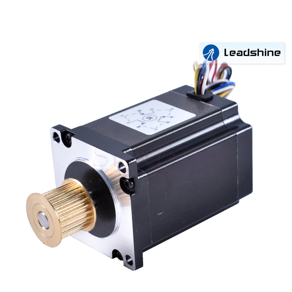 Leadshine Stepper Motor 573S15-L 5.8A 3 Phase With Synchronous Pulley 6 Wires Axis Diameter 8mm NEMA23 Stepping Motor