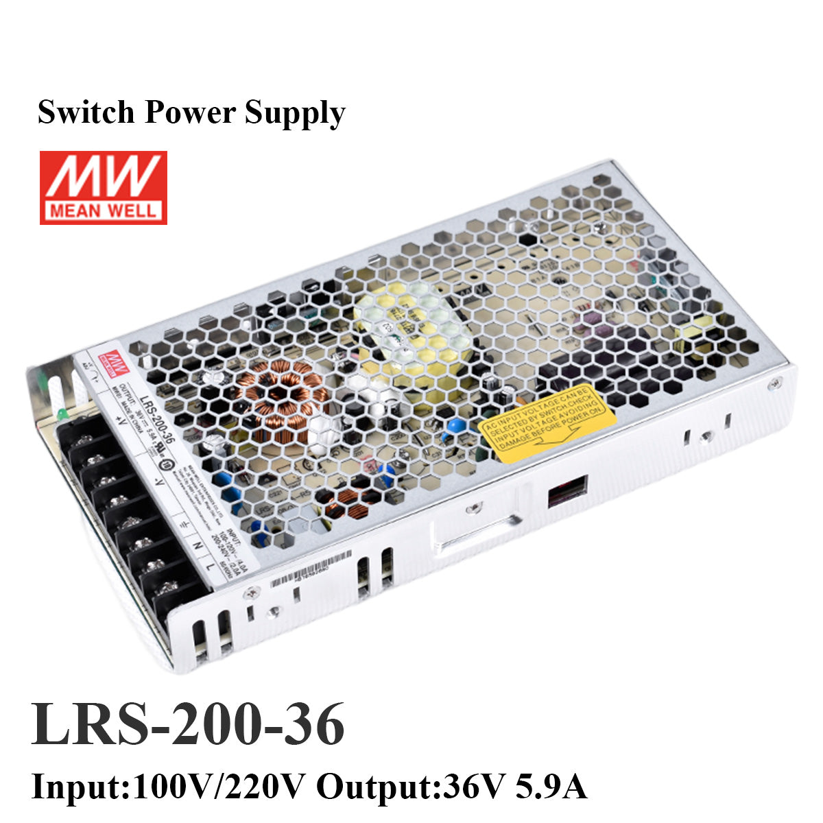 Startnow LRS-200 Taiwan Meanwell Switch Power Supply 12V 24V 36V for Ruida Laser Controller