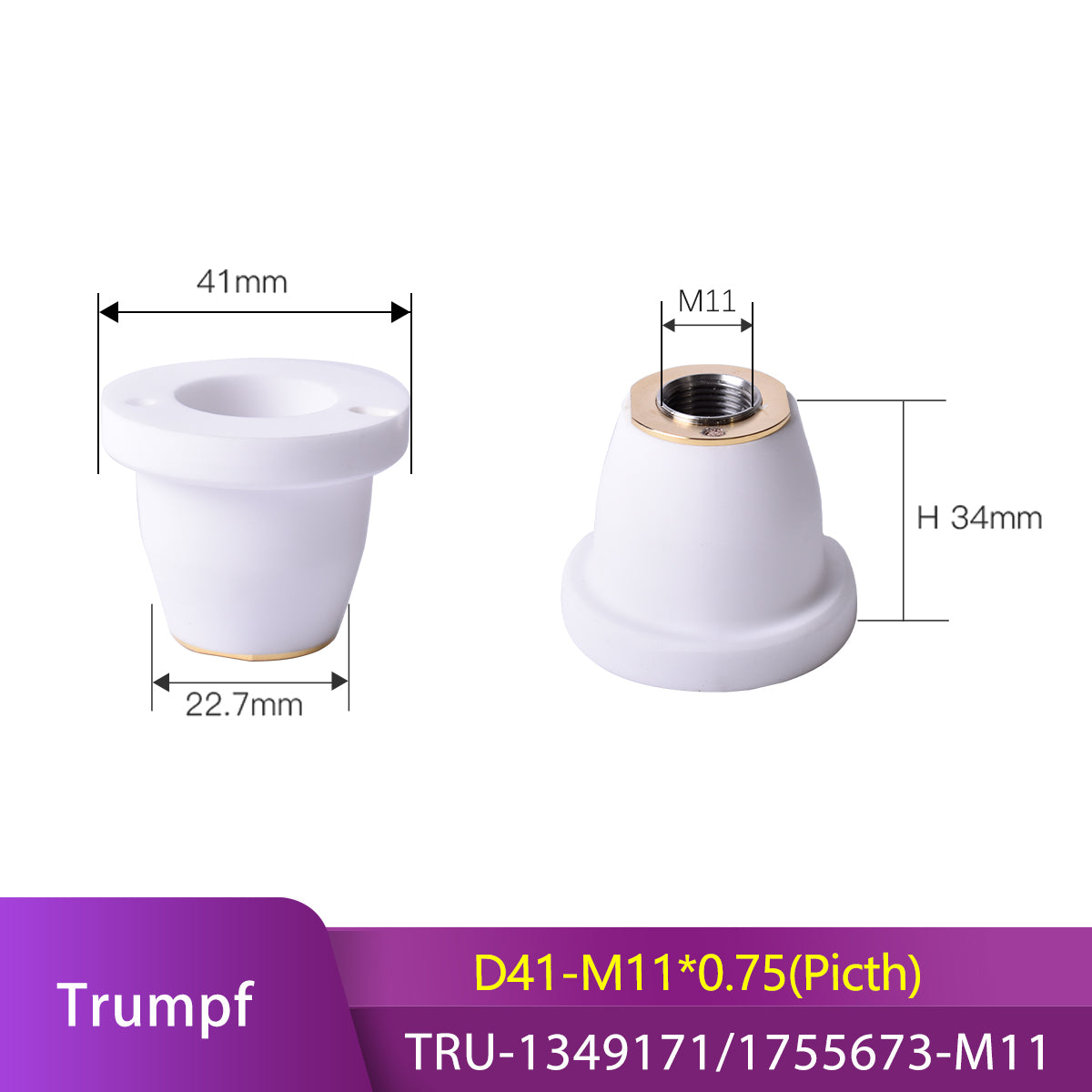 Startnow Laser Ceramic 254493/1906032 Dia.41mm Ceramic Ring 936678/913966 Sensor