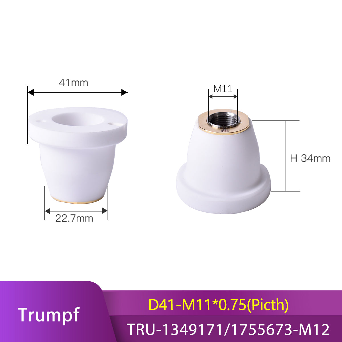 Startnow Laser Ceramic 254493/1906032 Dia.41mm Ceramic Ring 936678/913966 Sensor