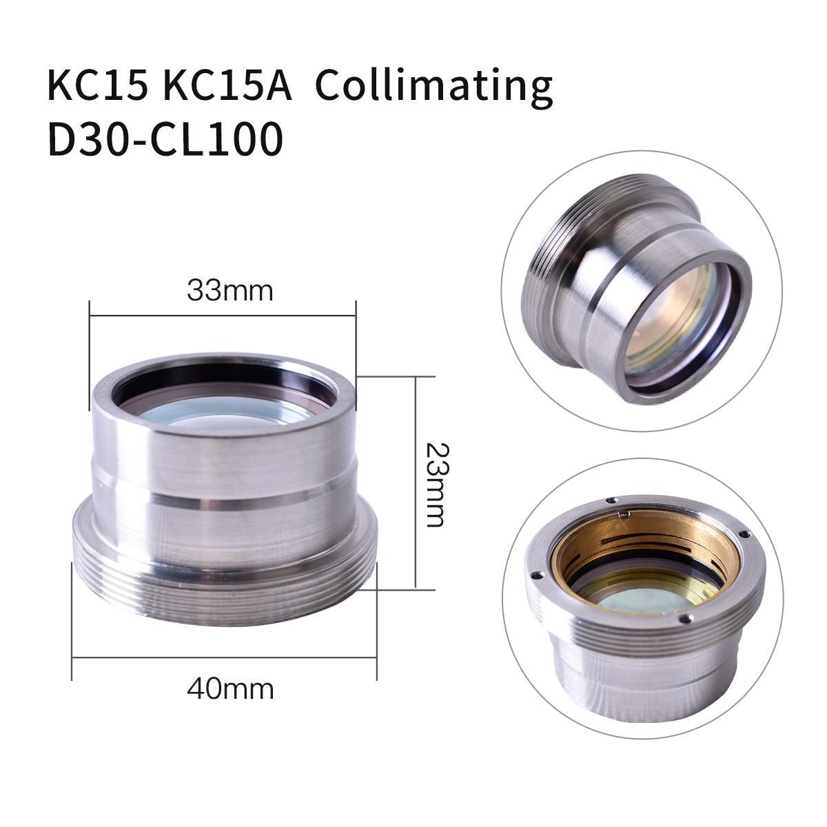 Startnow NC30 4KW Laser Focusing & Collimating Lens D30 F100 With Lens Holder For WSX Cutting Head