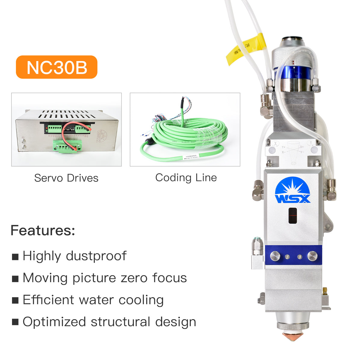 WSX Laser Cutting Head Manual & Automatic Focusing MINI15 KC13 NC30B NC62A