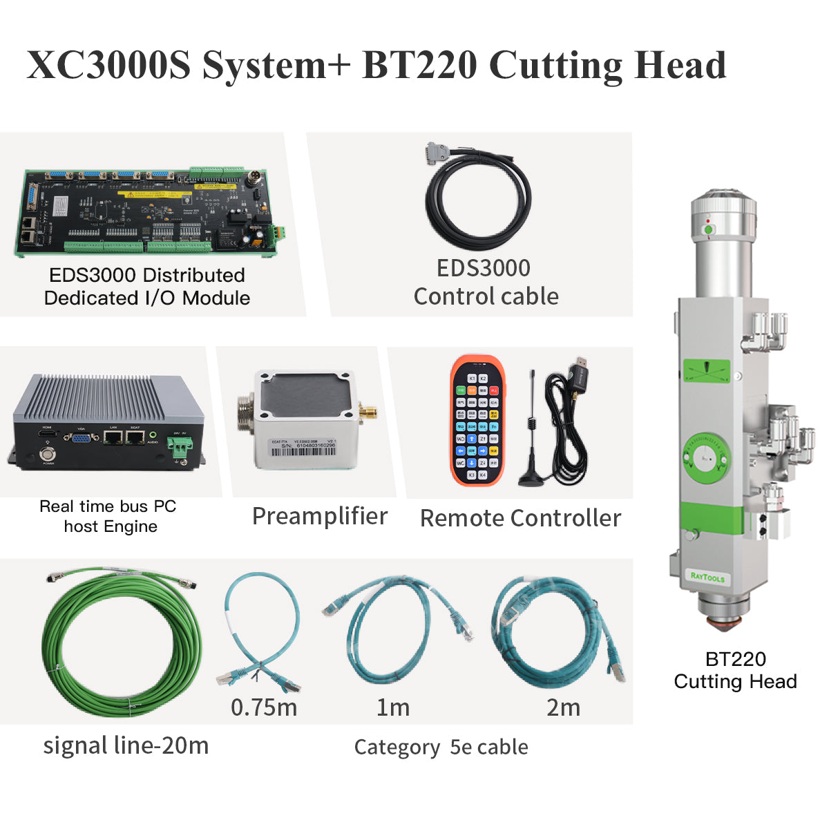 레이저 절단기를 위한 일치하는 체계 XC3000S XC6000를 가진 Startnow Raytools BS06K BM110 BT220섬유 레이저 절단 머리