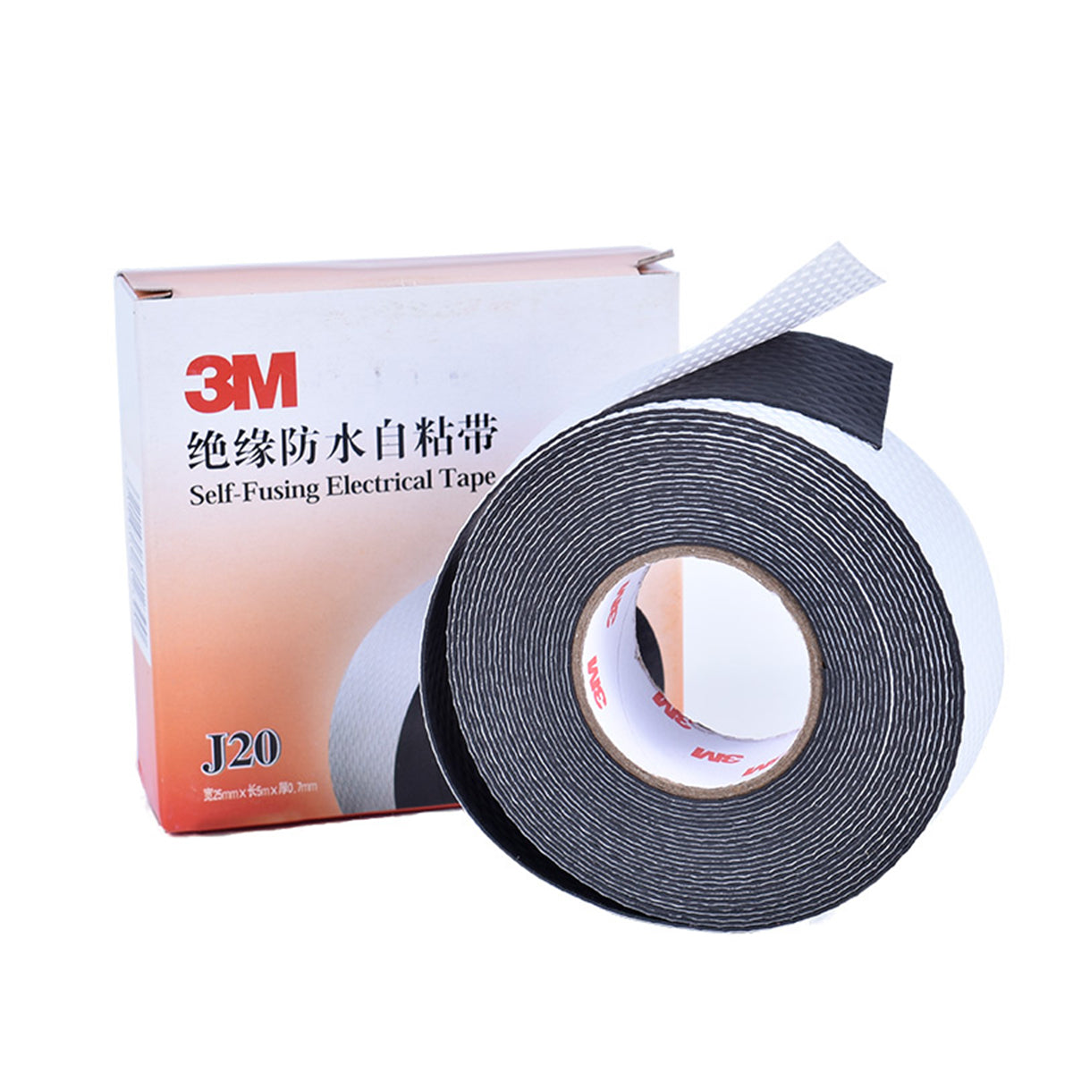 Original 3M J20 Self-Fusing Electrical Tape 5m/roll Anti 10kV High Voltage Rubber PVC Heat Resistant Waterproof Insulating Tapes