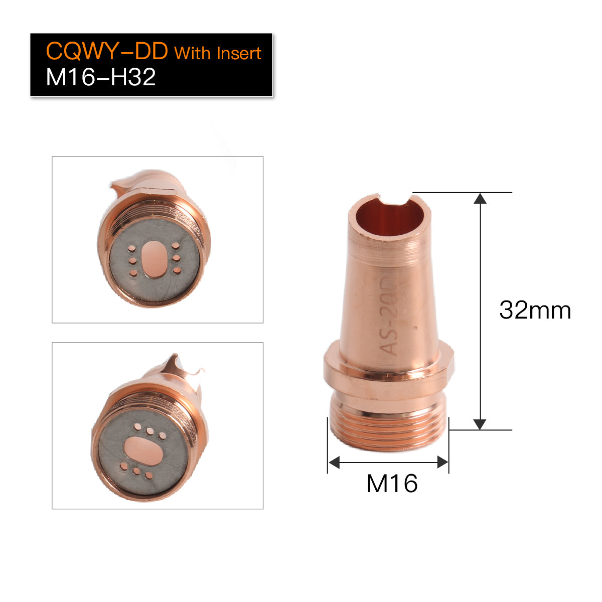 Startnow håndholdt svejsehoved kobberdyse M16 Til CQWY SUP20T/S 23T svejsehoved laserdyser dele