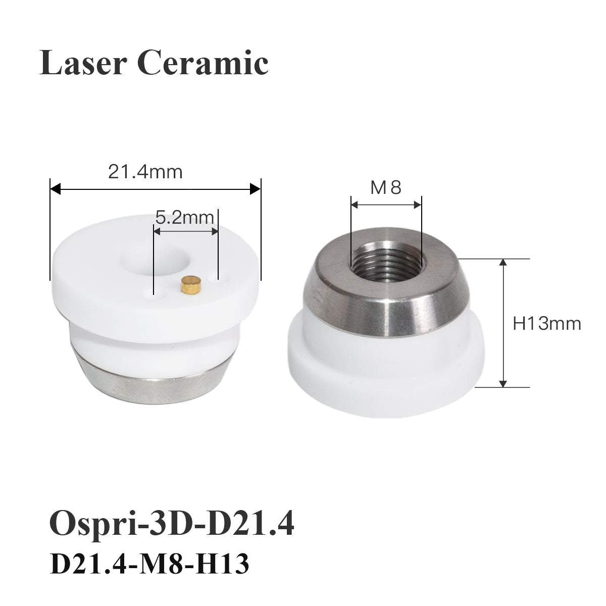 Startnow 레이저 세라믹 링 OSPRI 직경 17.8mm 21.4/41mm 용접 노즐 홀더 부품