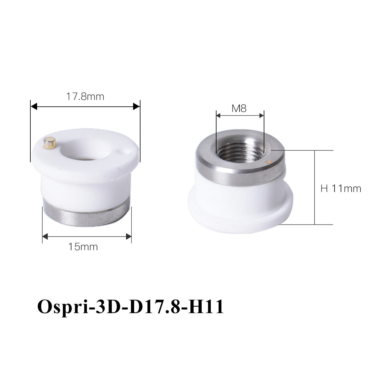 Startnow OSPRI Laser Ceramic Ring Dia.17.8mm 21.4mm Welding Nozzles Holder Parts