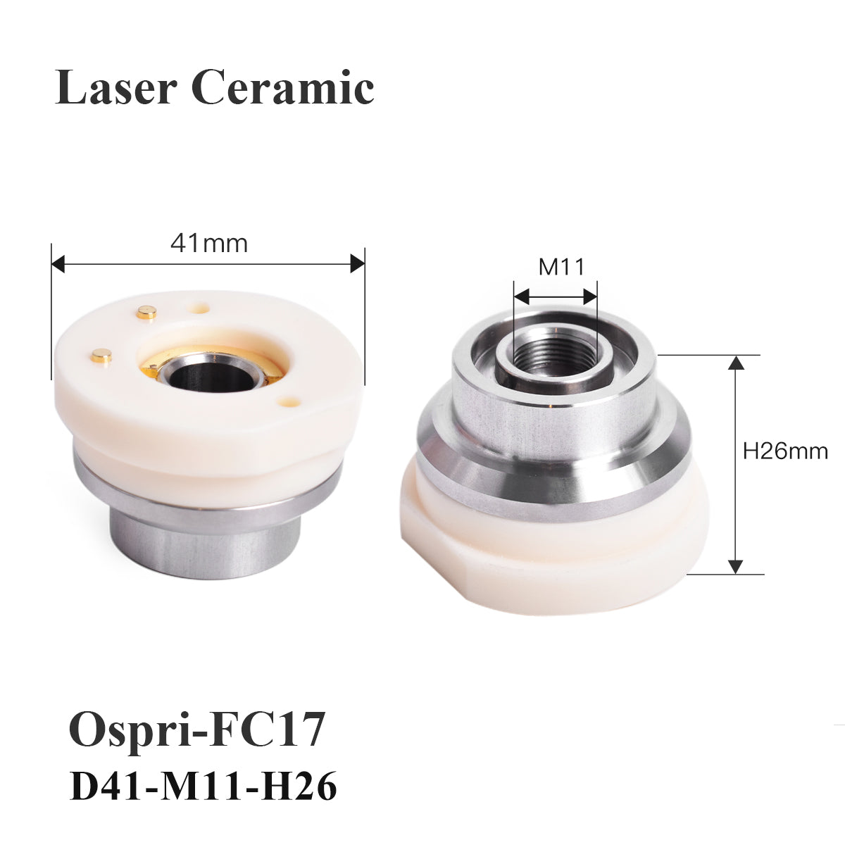 Startnow 레이저 세라믹 링 OSPRI 직경 17.8mm 21.4/41mm 용접 노즐 홀더 부품