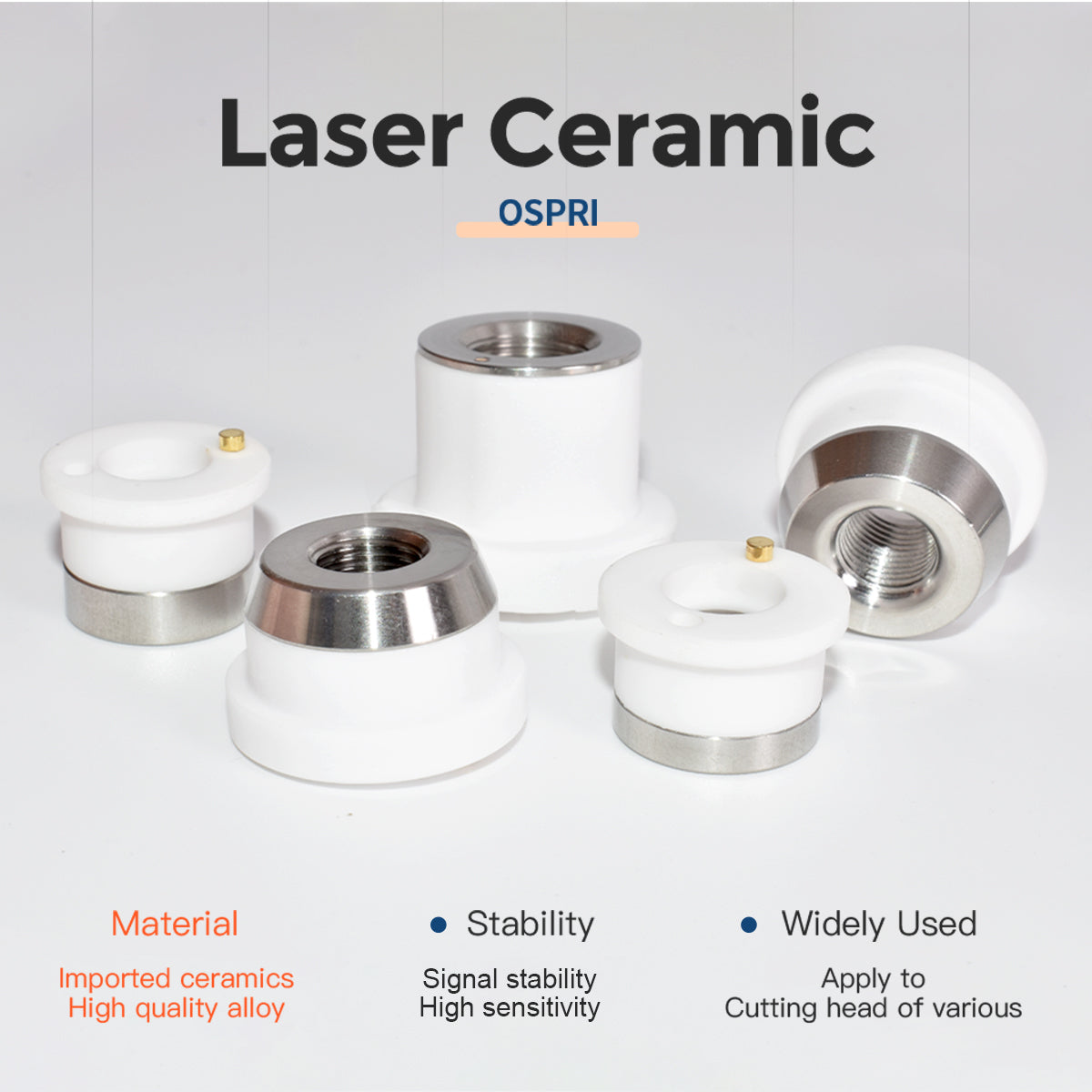 Startnow 레이저 세라믹 링 OSPRI 직경 17.8mm 21.4/41mm 용접 노즐 홀더 부품