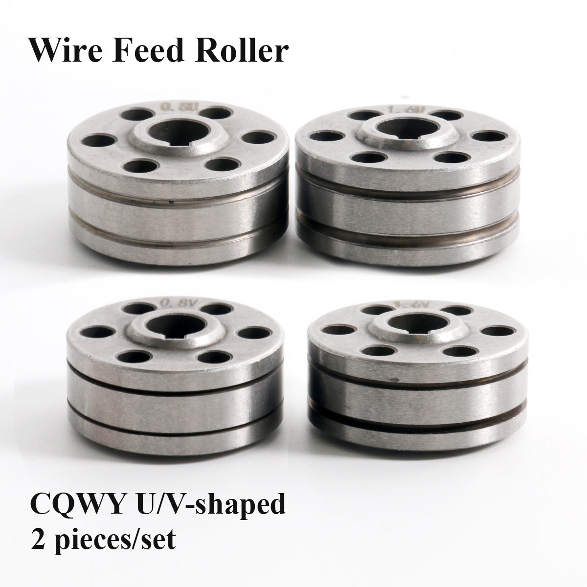 Srartnow CQWY V & U Type Wire Feed Roller 2 Pieces Set Welding Feeder Drive Wheel Spare Part