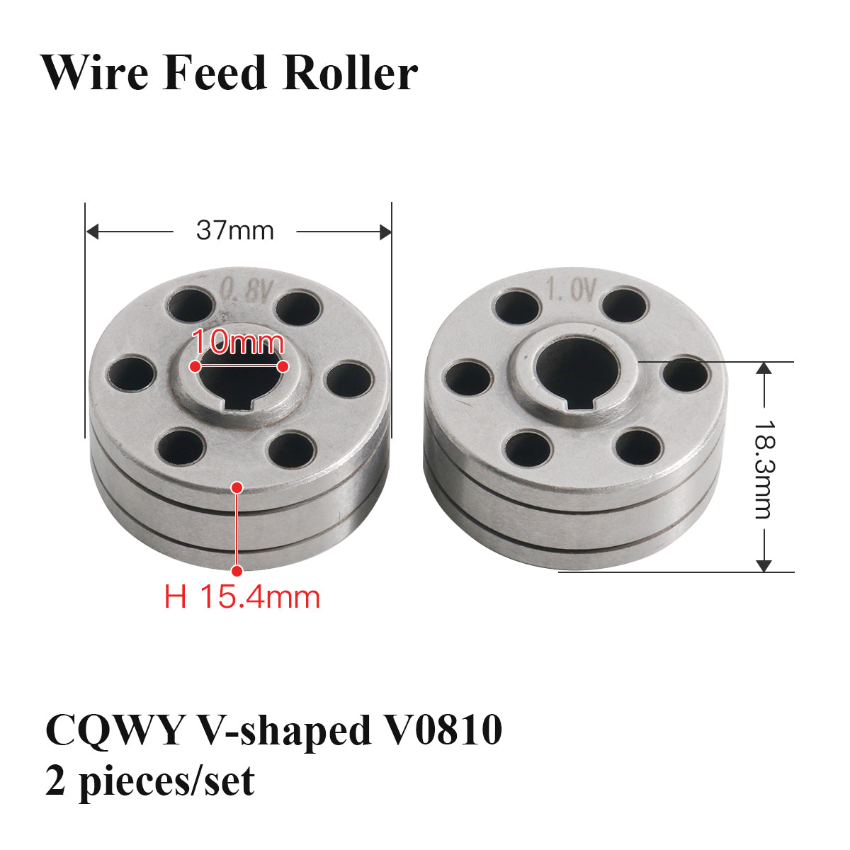 Srartnow CQWY V & U Type Wire Feed Roller 2 Pieces Set Welding Feeder Drive Wheel Spare Part
