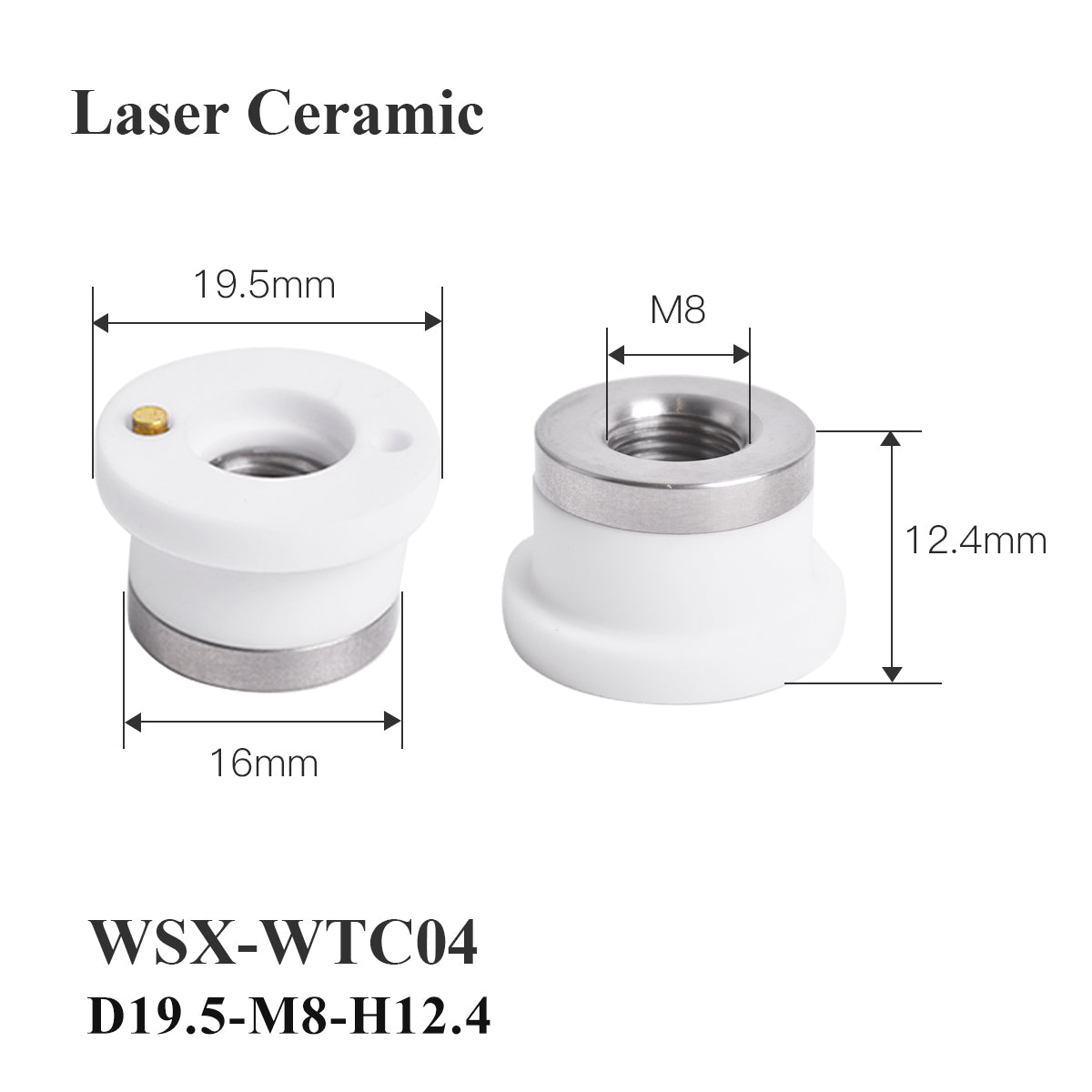 Startnow ND18 Düsenhalter WTC08 Laser-Keramikring O.D. 31 mm WSX WTC04 Sensor