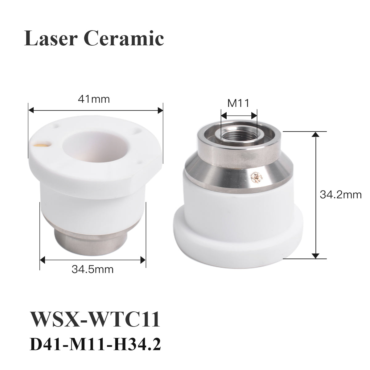 Startnow ND18 Düsenhalter WTC08 Laser-Keramikring O.D. 31 mm WSX WTC04 Sensor