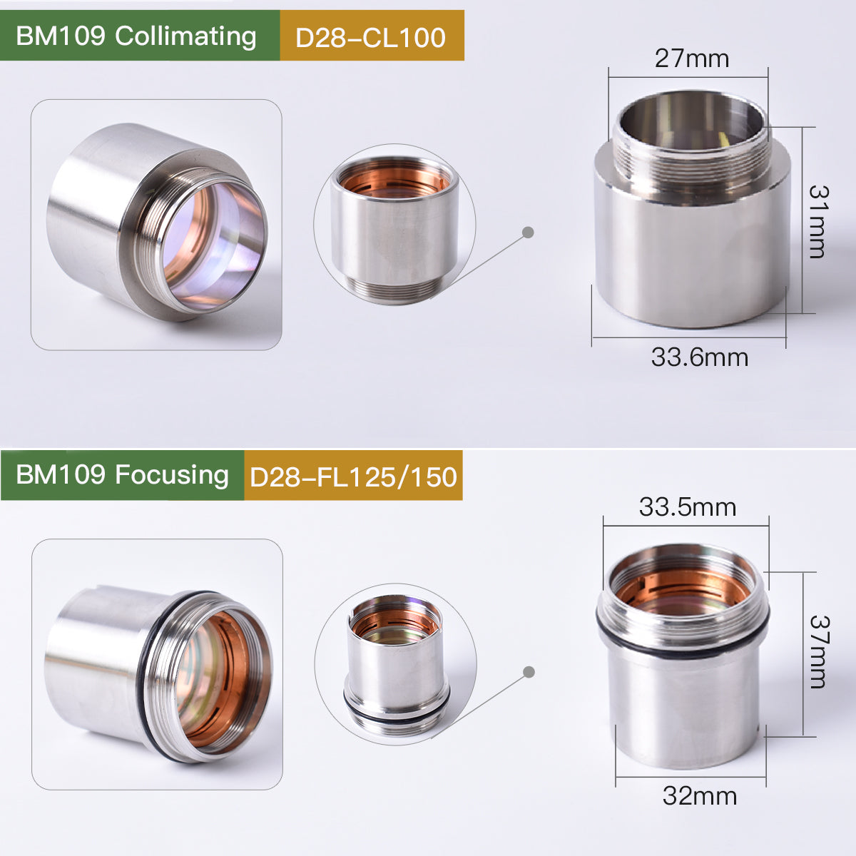 Startnow Laser Focusing Kolimating Soczewka z uchwytem soczewki do Raytools BT240S BM111