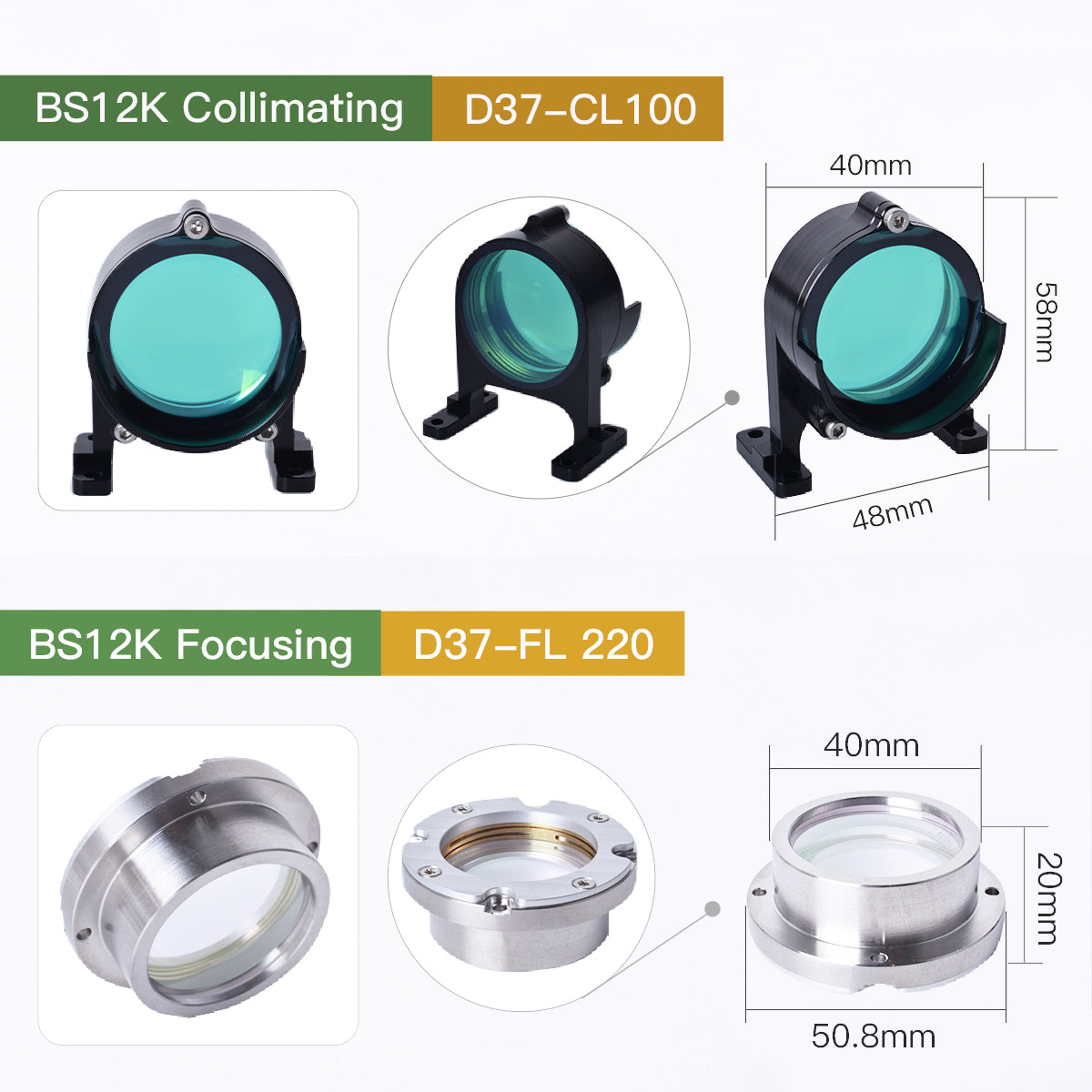Startnow Laser Focusing Kolimating Soczewka z uchwytem soczewki do Raytools BT240S BM111