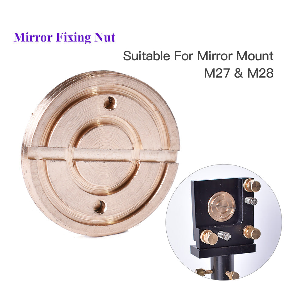 Startnow Laser Mirror Mount Fix Nut M27 M28 Removable Fixing Brass Nut