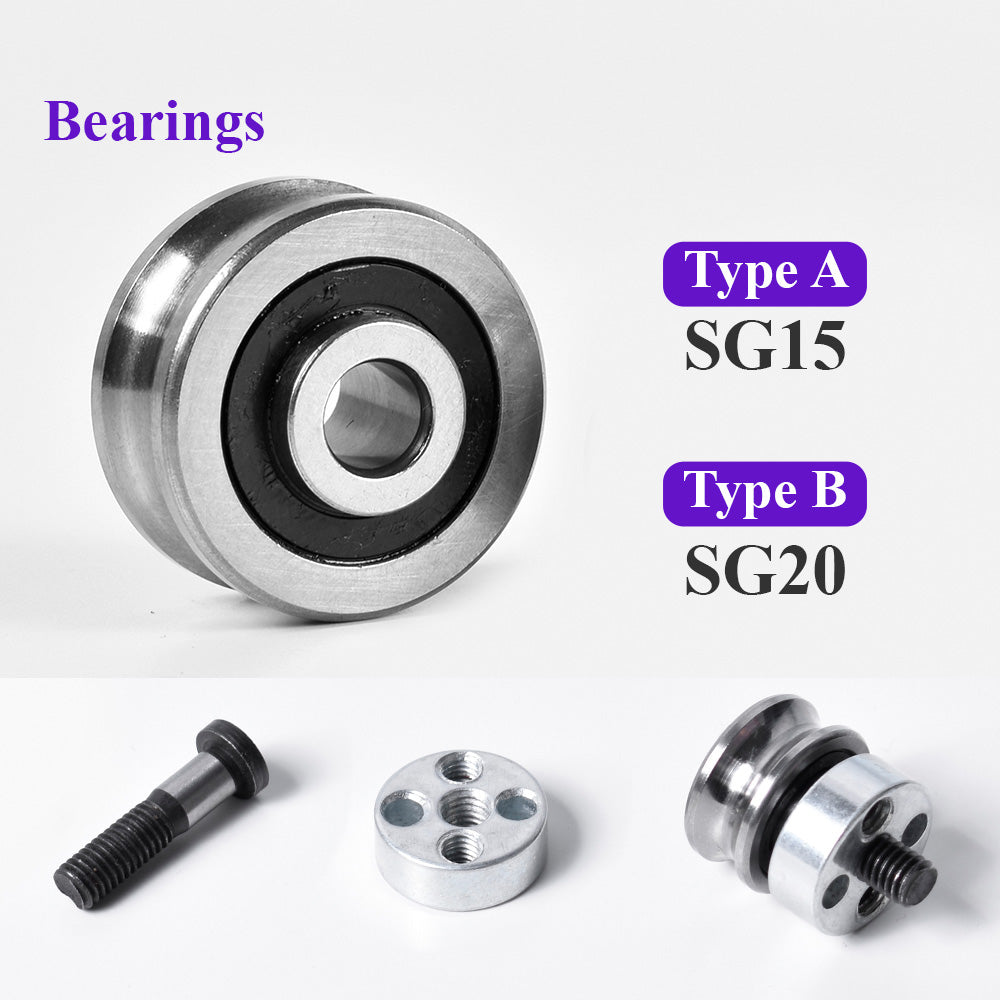 Startnow Ball Bearings SG15 SG20 Double Row Miniature Pulley Transmission Eccentric Wheel M5 M6 Screw Bolts