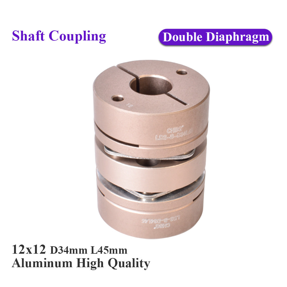 Startnow 12x12mm Coupling CNC Shaft Coupler Double Diaphragm Screw Rod