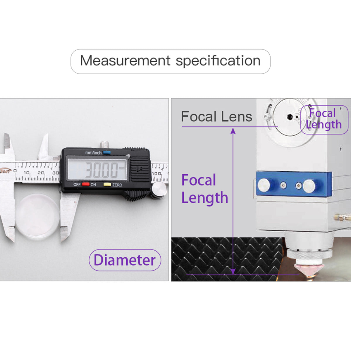Startnow 2PCS Laser Focusing Lens Fiber Laser Cutting Machine Collimating Lens D25 28 30mm